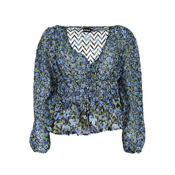 Pull en polyester bleu