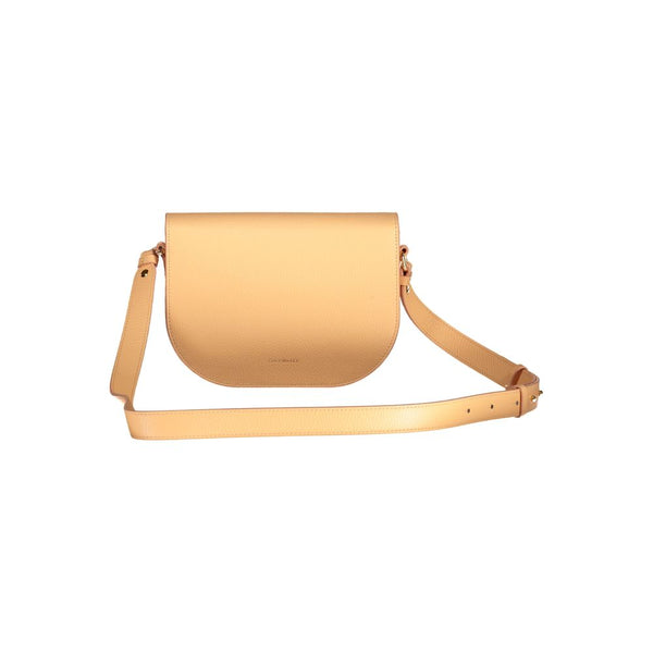 Orange Lederhandtasche