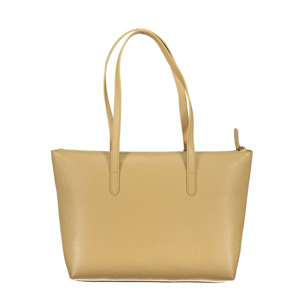 Bolso de cuero beige