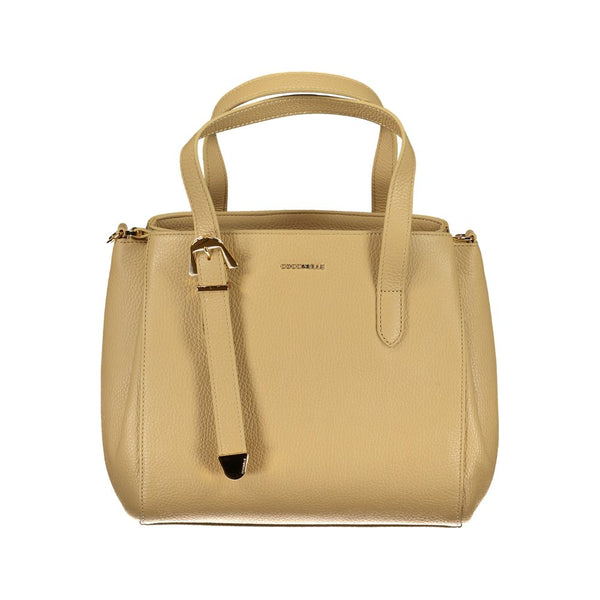 Bolso de cuero beige