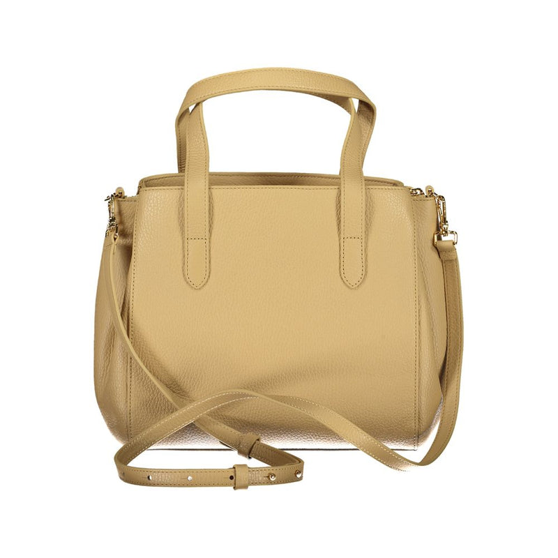 Bolso de cuero beige