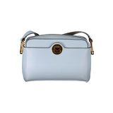 Borsa in pelle blu chiara