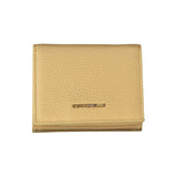 Portefeuille en cuir beige