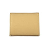 Portefeuille en cuir beige