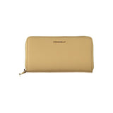 Beige Lederbrieftasche