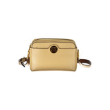 Beige Lederhandtasche