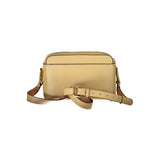 Beige Lederhandtasche