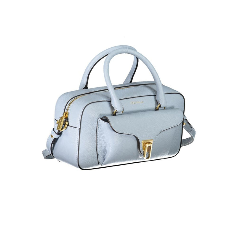 Borsa in pelle blu chiara