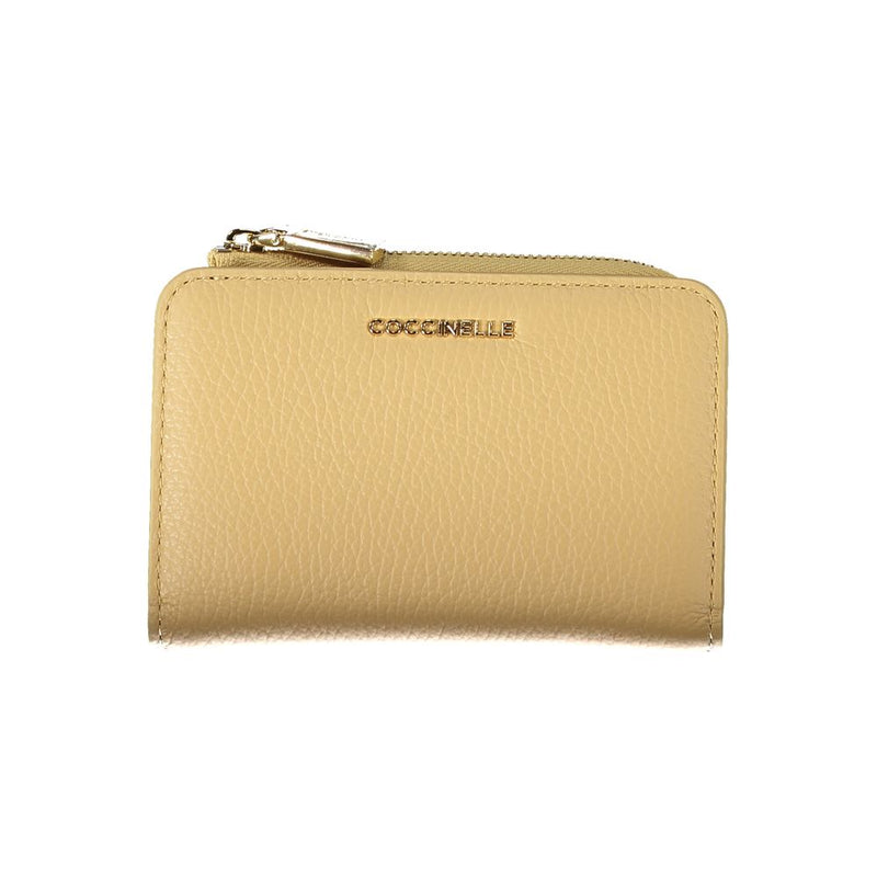 Beige Leather Wallet