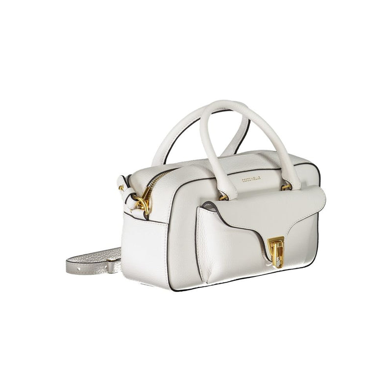 Bolso de cuero blanco