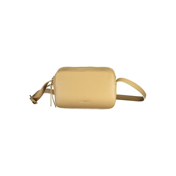 Beige Lederhandtasche