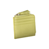 Portefeuille en cuir jaune