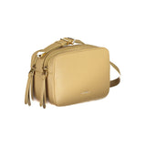 Beige Lederhandtasche