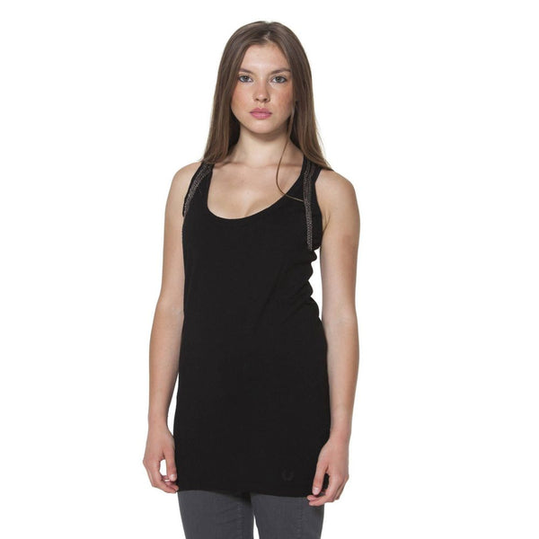 Black Polyester Tops & T-shirt