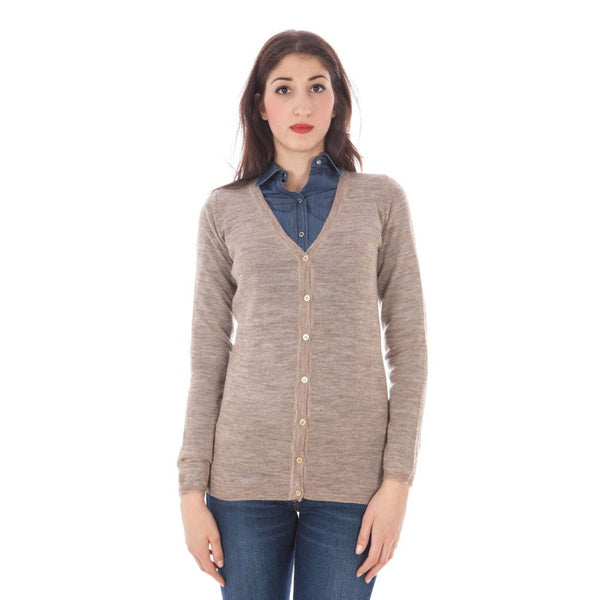 Pull en laine beige