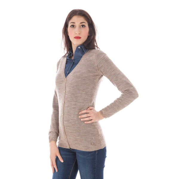 Pull en laine beige