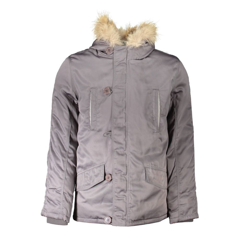 Vestes et manteau en polyester gris