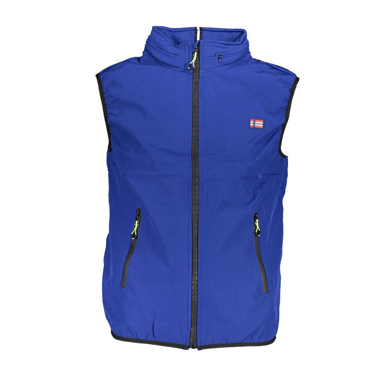 Veste en polyester bleu