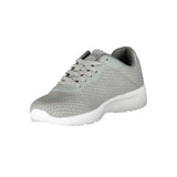 Grauer Polyester -Sneaker