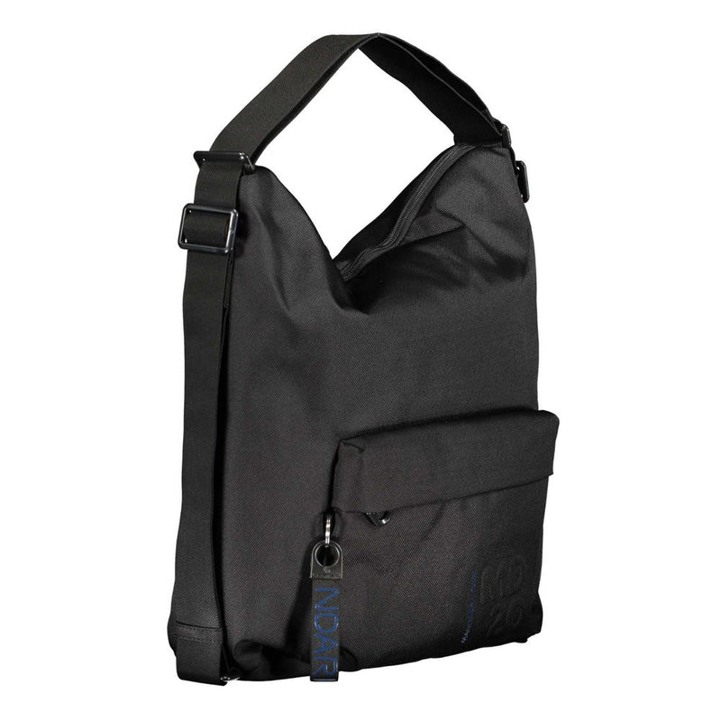 Schwarze Polyesterhandtasche