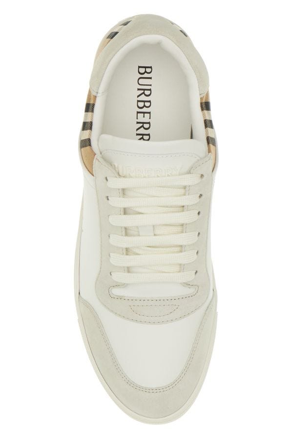 Sneaker in pelle multicolore bianca