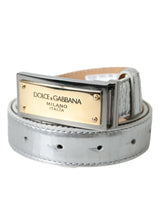 Logotipo de cuero plateado Men Beuthle Belt Ben