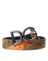 Patchwork Python Λογότυπο Λογότυπο Buckle Belt Men