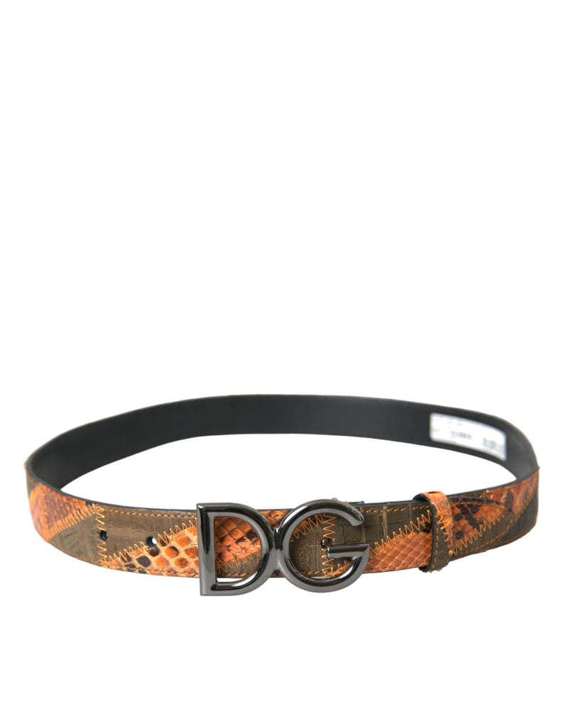 Patchwork Python Λογότυπο Λογότυπο Buckle Belt Men