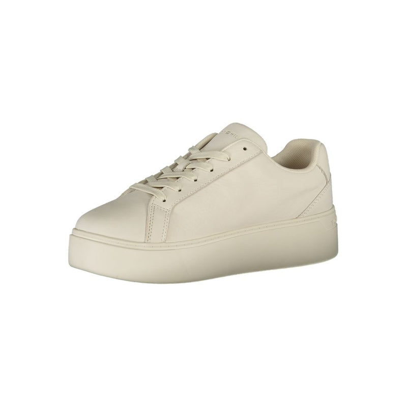 White Polyester Sneaker