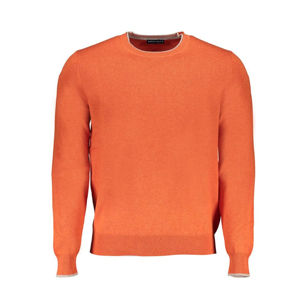 Orangefarbener Baumwollpullover