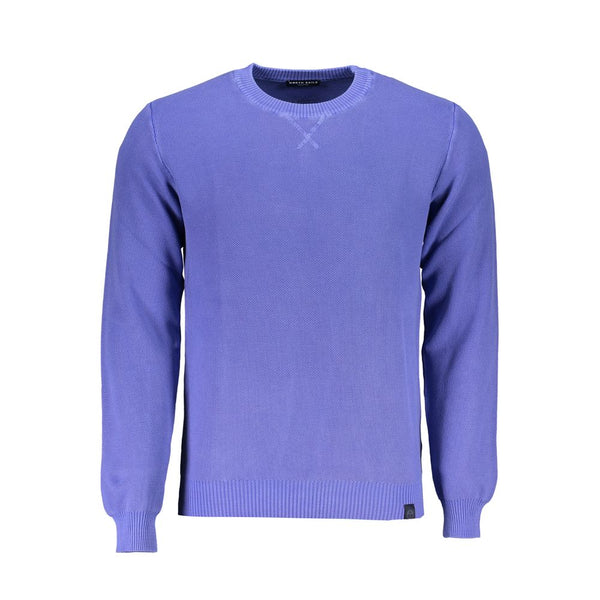 Blauer Baumwollpullover