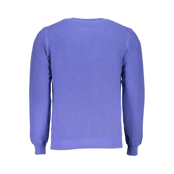 Blauer Baumwollpullover