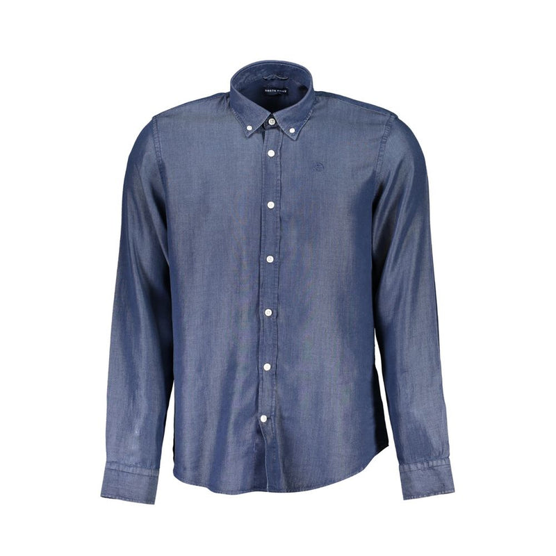 Camicia blu lyocell