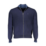 Blauer Baumwollpullover