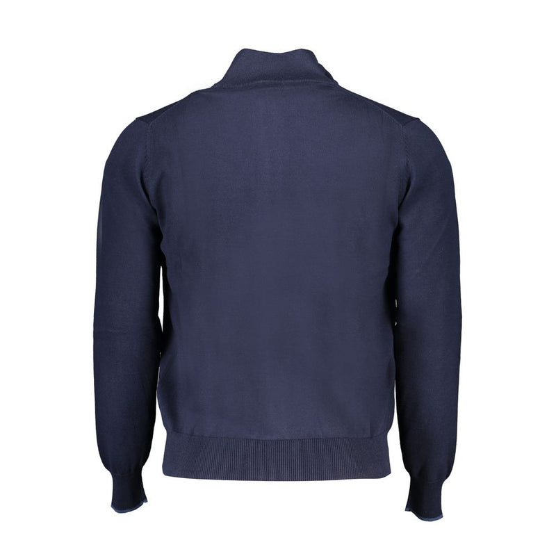 Blauer Baumwollpullover