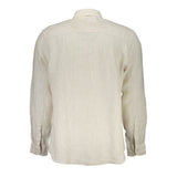 Camisa de lino beige