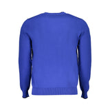 Blauer Baumwollpullover