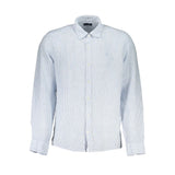 Chemise en lin bleu clair