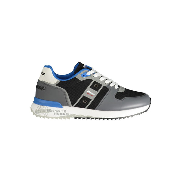 Grauer Polyester -Sneaker