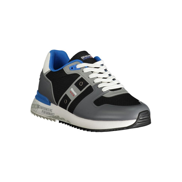 Grauer Polyester -Sneaker