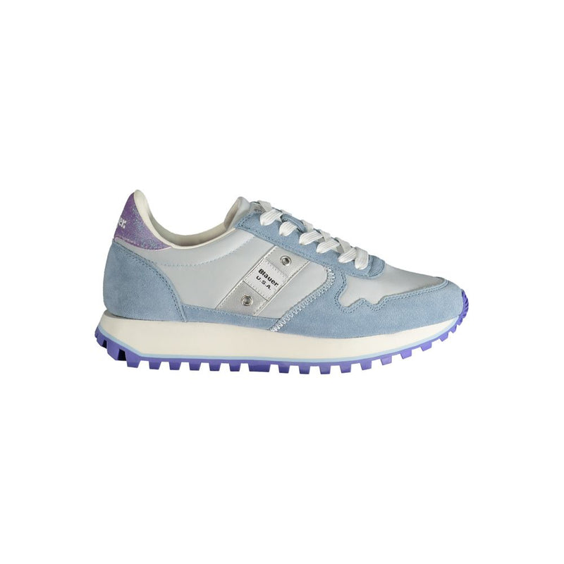 Sneaker en polyester bleu clair