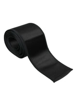 Ceinture de taille en satin de soie noire