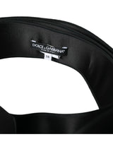 Ceinture de taille en satin de soie noire