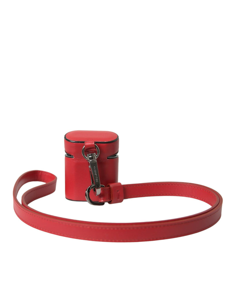 Red Calfskin en cuir en cuir STRAP STRAP HOMMES AIRPODS AIRPODS