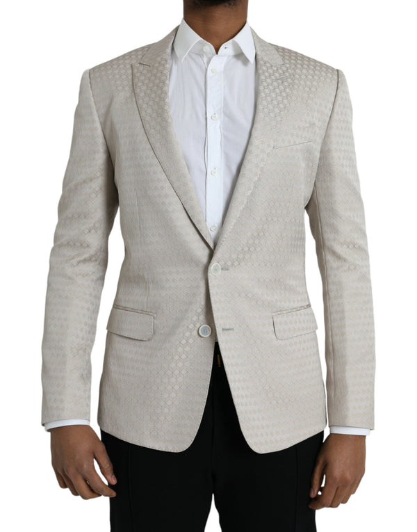 Beige martini blazer de un solo pecho