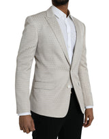 Beige Martini Single Breasted Coat Blazer