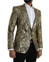 Gold Sicilia Jacquard Blazer per cappotto singolo