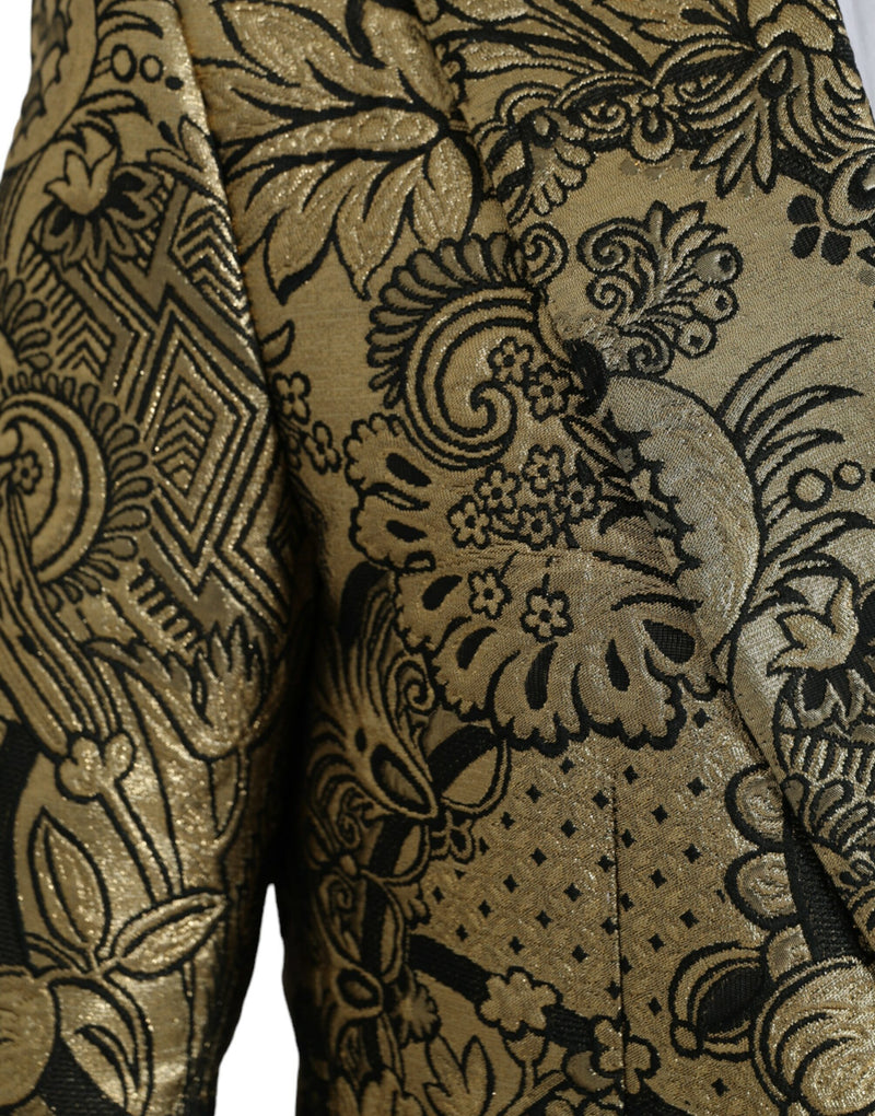 Gold Sicilia Jacquard Blazer per cappotto singolo