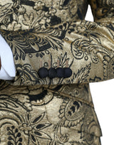 Gold Sicilia Jacquard Blazer per cappotto singolo