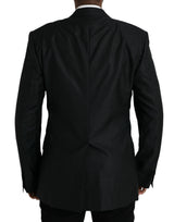 Black Wool Singlebreasted Coat Blazer